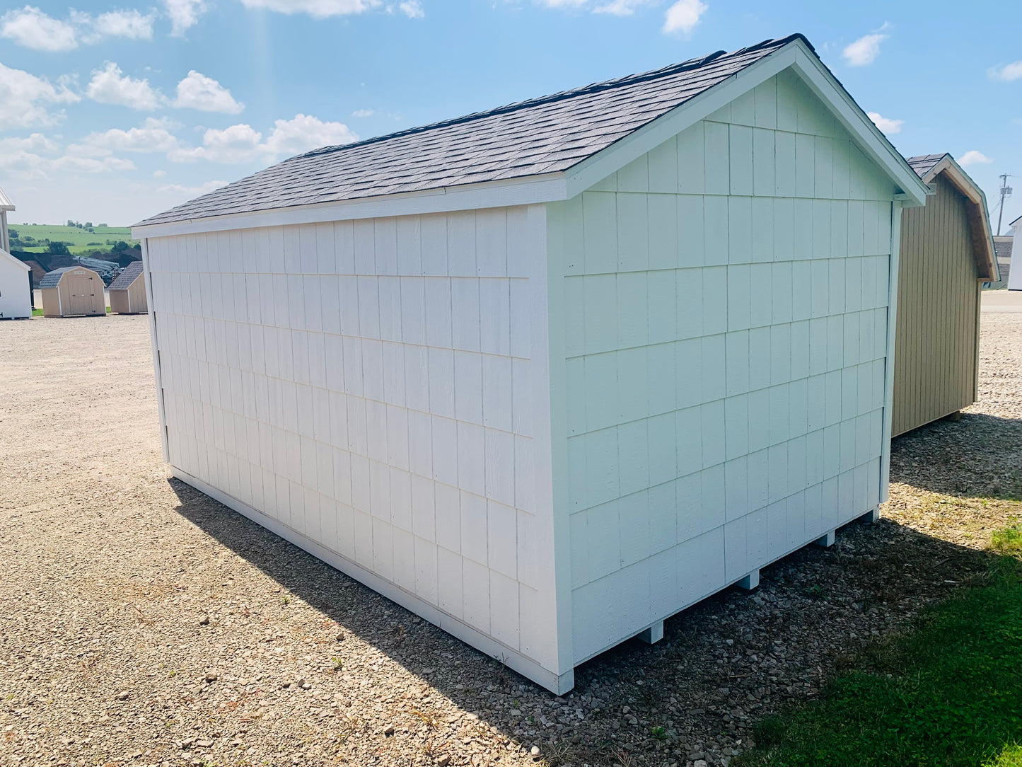 10x16 Special Buy Gable Shed with 18" Lap Siding - PAINT & TRANSOM