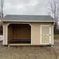10x16 Run-In Shelter with Tack Room - FRONT
