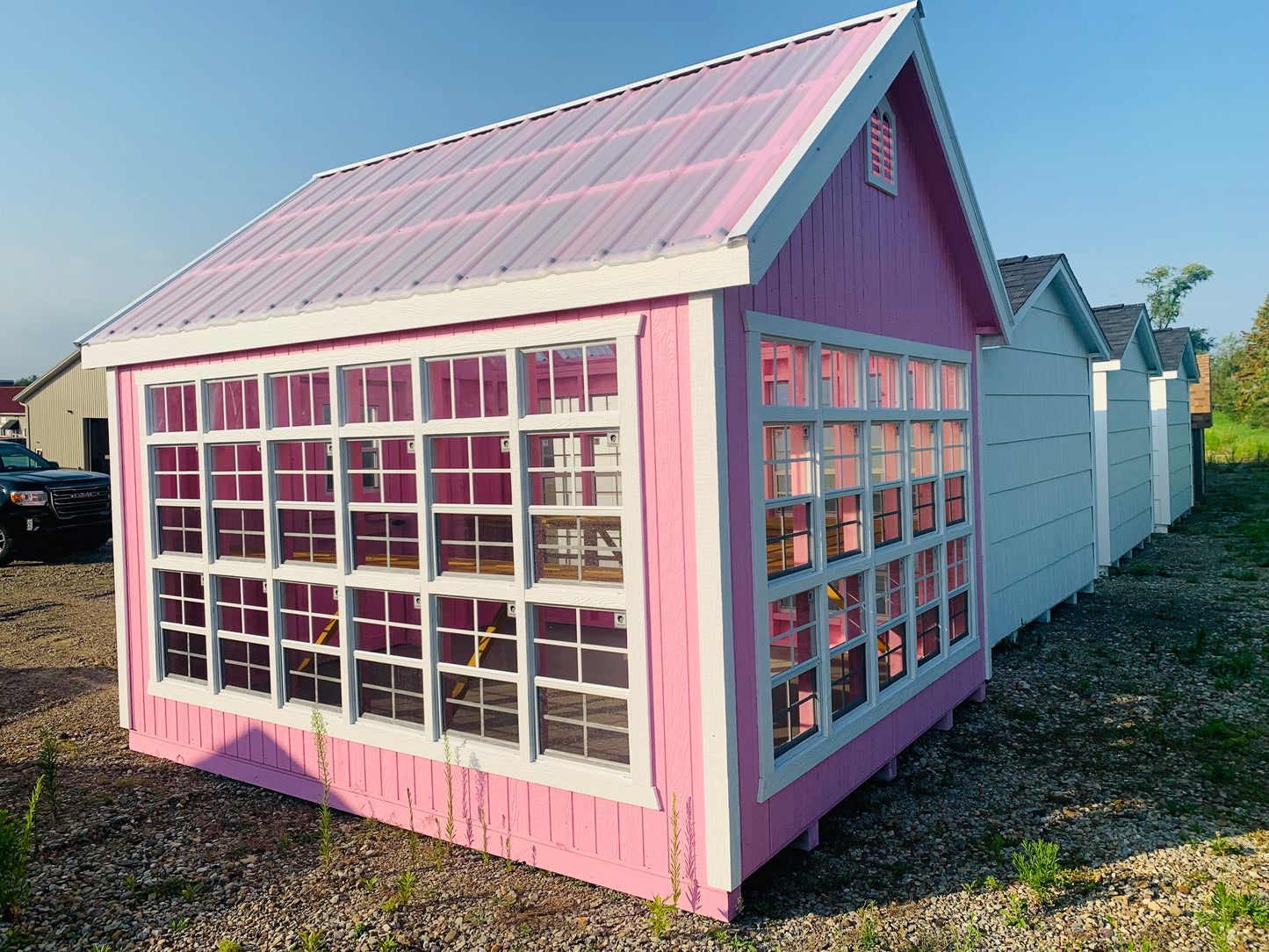 10x12 Colonial Gable Greenhouse - PINK