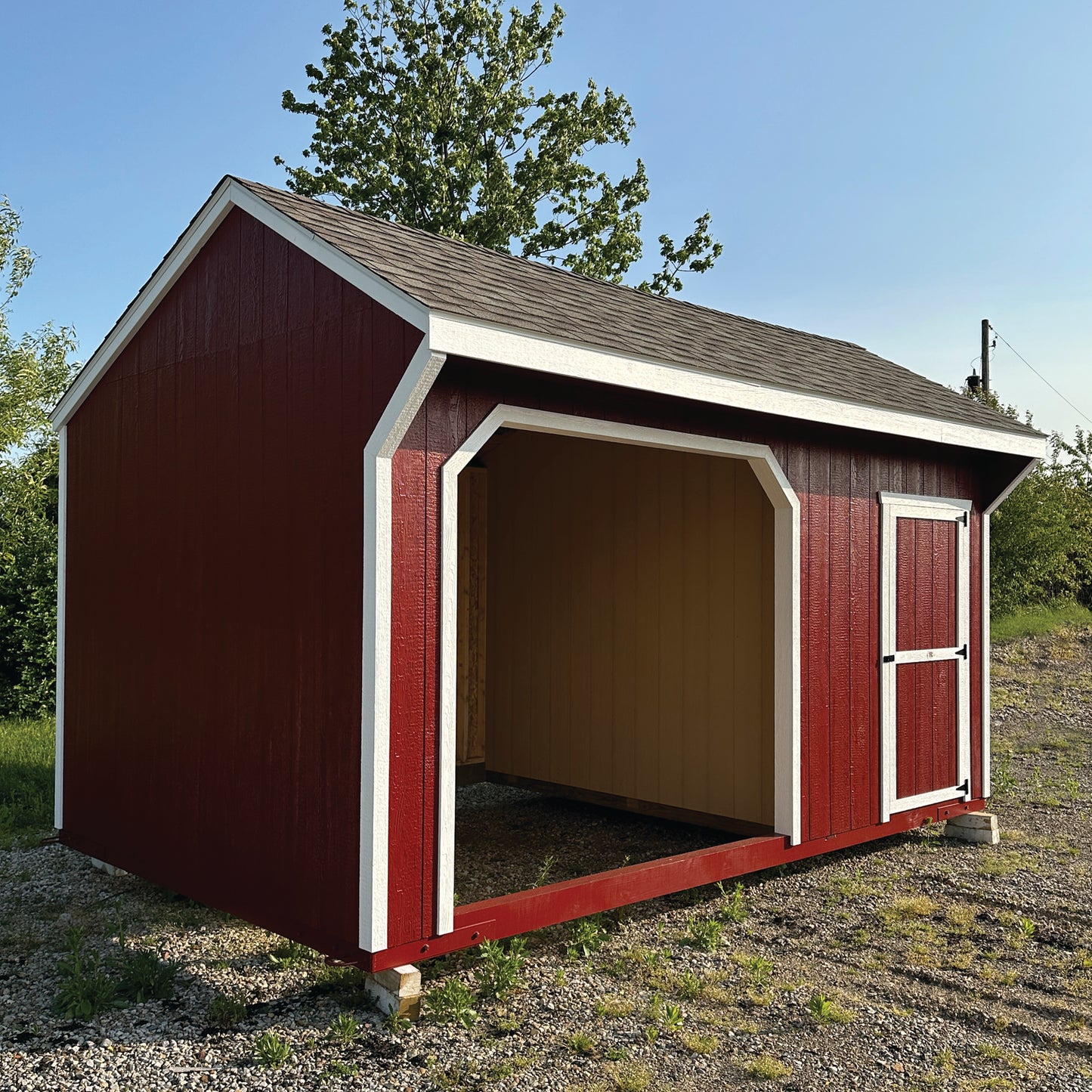 10x16 Run-In Shelter with Tack Room - PAINT