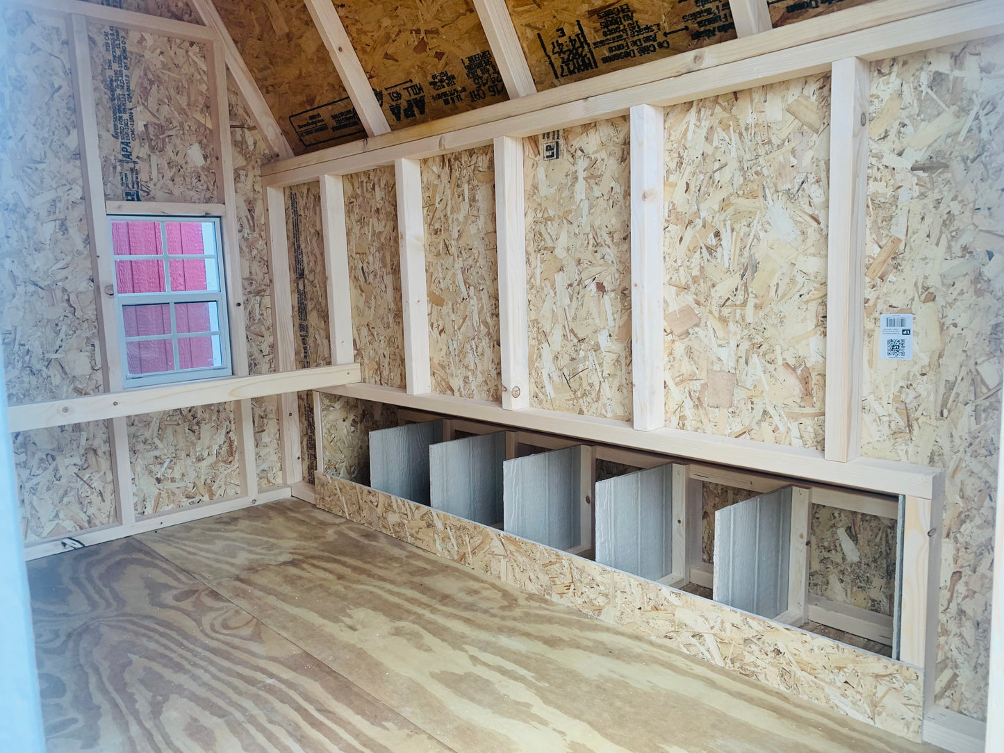 6x8 Barn Coop Inside Nesting Box
