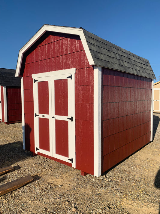 8x10 Special Buy Gambrel 6' Sidewalls Barn with 18" Lap Siding